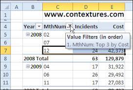 one filter on pivot table field