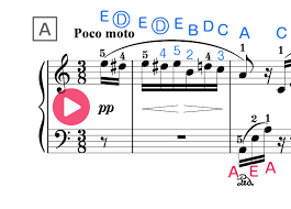 Created specifically for new musicians, beginner notes are sheet music arrangements featuring large notes with the letter corresponding to each note indicated in the head. Fur Elise Sheet Music For Piano Original Letters Finger Numbers Starryway