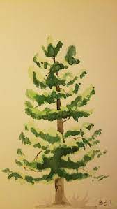 watercolor paintings easy tree