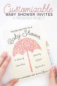 customizable baby shower invites