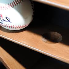 Home Plate Shaped Baseball Display