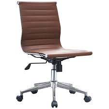 Find new armless office chairs for your home at joss & main. 2xhome Swivel Adjustable Height Pu Leather Office Chair Mid Back Armless No Arms Side Ribbed Executive Ergonomic Task Work Overstock 14390900