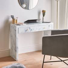 marble dressing table 2 drawer vanity