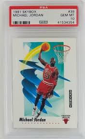 Maybe you would like to learn more about one of these? Lot Detail Michael Jordan Chicago Bulls 1991 Skybox Basketball Card 39 Graded Gem Mint 10 Psa