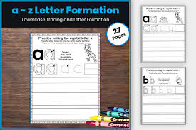 a z letter formation poems tracing