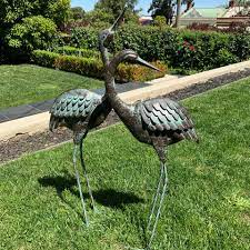 Garden Ornament Verdi Crane Metal