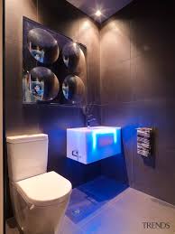 View Of A Themed Bathroom With Feat
