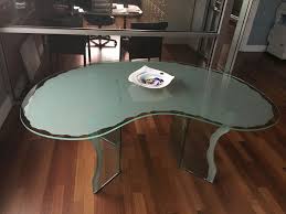 Custom Kidney Shape Glass Table W