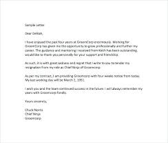 Free Resignation Letter Notice Of Resignation Letter Templates Free