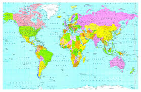 Laminated World Map Political Atlas