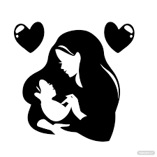 black and white mother s day clipart