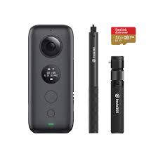 Insta360 One X Panoramic Sports Video Action Camera 5 7k 18mp Stabilization Real Time Wifi Transfer With Built In Memory Card Bullet Time Bundle