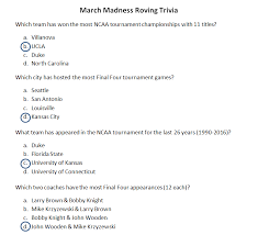Questions and answers about folic acid, neural tube defects, folate, food fortification, and blood folate concentration. March Madness Roving March 6 9 Library