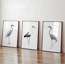Heron Painting Heron Wall Art Egret