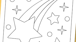 printable shooting star coloring page