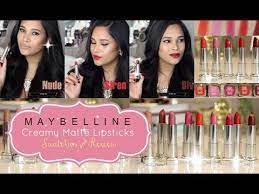 This collection has every lipstick shade and finish to help you step out with the boldest lip look yet. Maybelline Color Sensational Creamy Matte Lipstick Lip Swatches Review Misslizheart Youtube