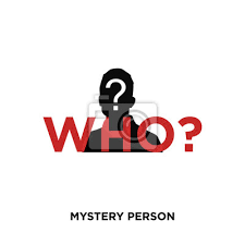 mystery person icon isolated on white