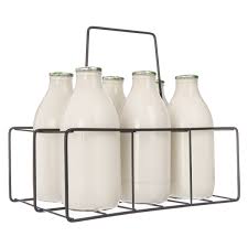 6 milk bottle holder tidy crate rack