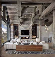 modern rustic home set amidst the