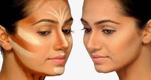 contouring your face with makeup