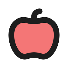 apple flat color outline icon 19858349 png