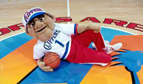 It's got a helmet and knee pads for when it's doing its stunts. On The Nba Maybe This Isn T Just A Mascot Kind Of Town Los Angeles Times