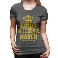 Kings Are Born In March Tee Short Sleeve Womens At Amazon
