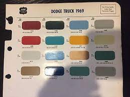 1969 Dodge Truck Paint Chips Original