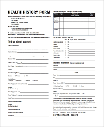 Sample Health History Form Magdalene Project Org