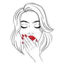 makeup hair nails logo vector images
