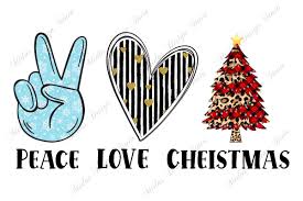 Sublimation Peace Love Christmas Graphic By Midasstudio Creative Fabrica