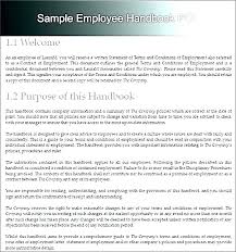 Employee Rules Template Employee Handbook Template Word