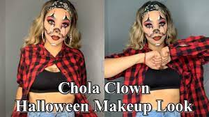 chola clown halloween makeup look