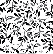 black fl vines background pattern