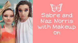 sabre and naz norris with makeup on by