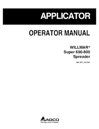 Agco Technical Publications Willmar Applicators Dry