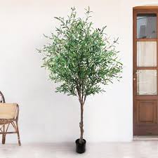 7 5 ft artificial olive tree in pot