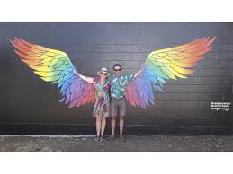 Rainbow Angel Wing Mural A Hit In