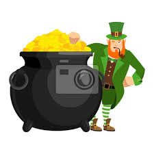 Leprechaun And Pot Of Gold Dwarf With