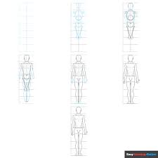 how to draw an anime male body easy
