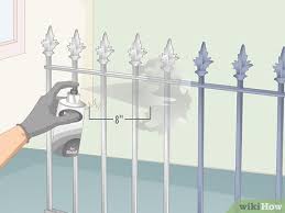 a wrought iron fence for painting