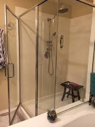 replace clear shower walls with opaque