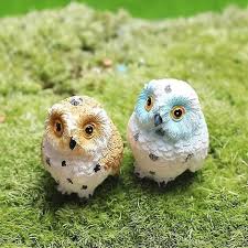 Mini Resin Owls Miniature Figurines