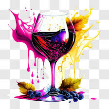 Vibrant Red Wine Splash Photography Png