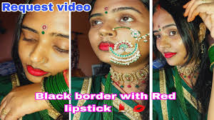 red lipstick with black border sawan