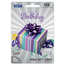 25 vanilla visa birthday party box