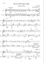 pdf howl 039 s moving castle oboe