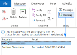 how to recall email message in outlook