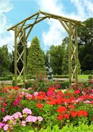 Add Structure With A Wooden Garden Arch