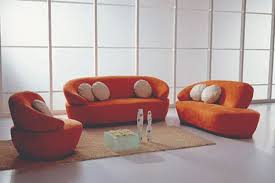 orange fabric sofa set in lagos nigeria